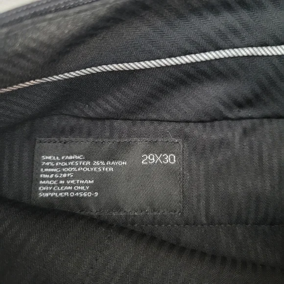 JF J. Ferrar black small check 2 piece slim fit suit pant and jacket 36R